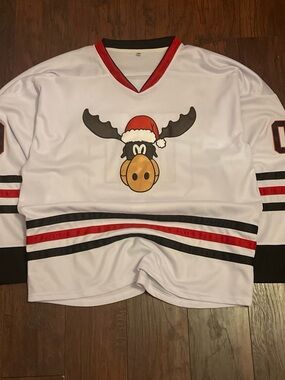 Griswold Moose Graphic Hockey Jersey from the Movie Griswold family Christmas